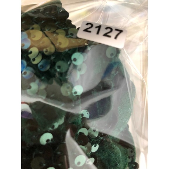 Donna Morgan Sequin Dress Sheath Green 2 - Picture 10 of 10